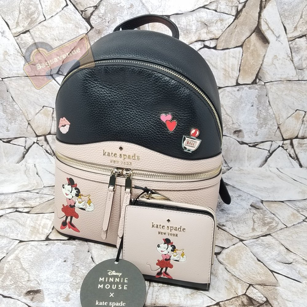 #bagsavenue FAST SHIPPING Minnie Mouse Disney Backpack Wallet set Kate Spade